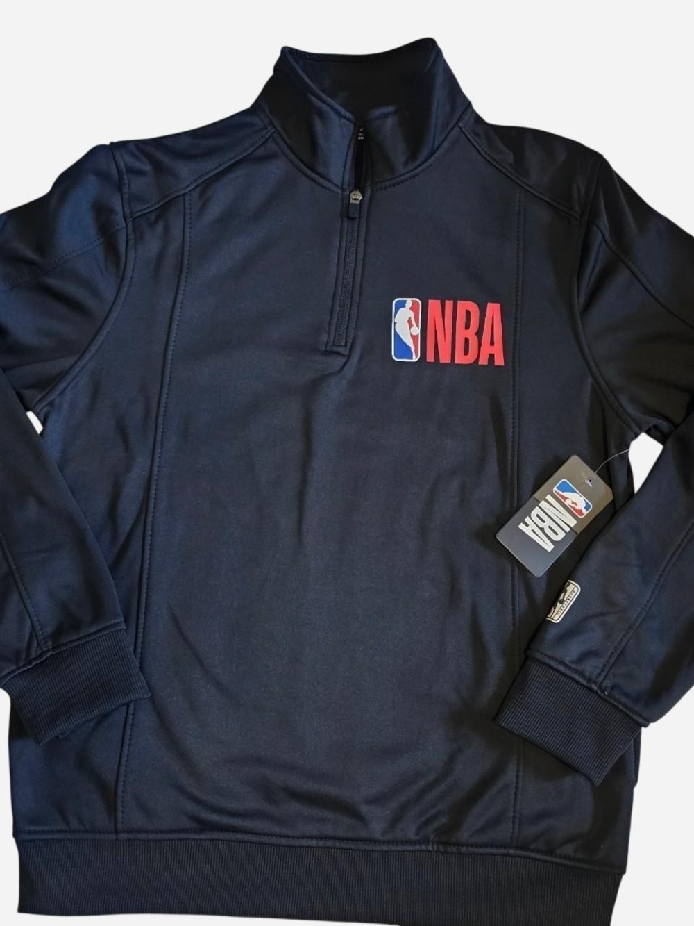 NBA Men's Navy Half-Zip Pullover with Red Logo